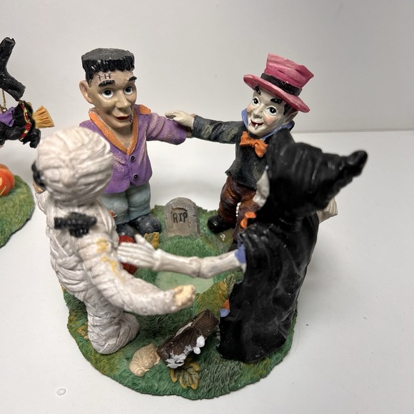 4/$25 Sale! Lot Of 3 Halloween Figures Vampire Spooky Tree Mummy - Picture 5 of 10
